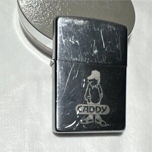 Zippo Caddy Graphic Etched Chrome Lighter Bradford, PA Made in USA 02A